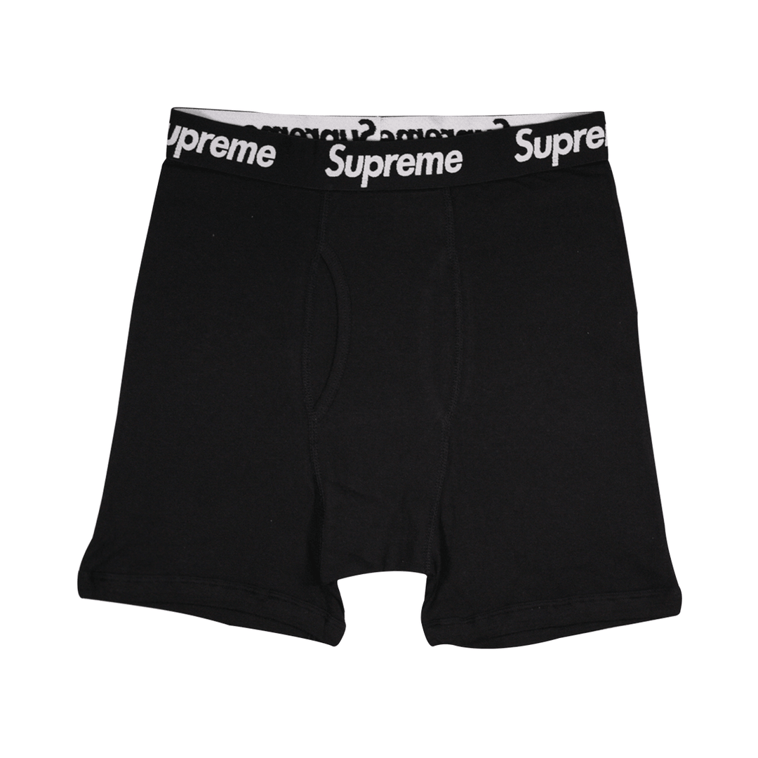 Supreme Men's 100% Authentic Single Pack Black Boxer Briefs Supreme Men's 100% Authentic Single Pack Black Boxer Briefs