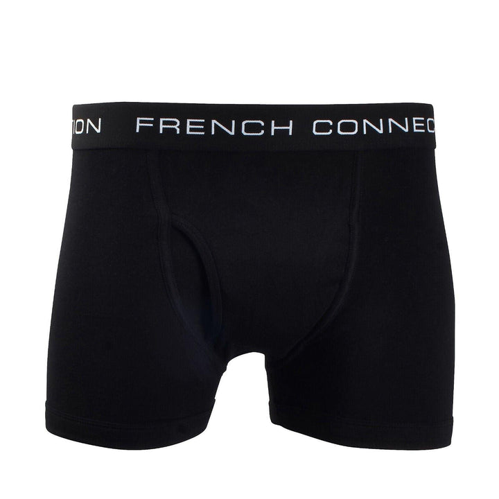 French Connection Men's White & Black 2 Pack Boxer Briefs