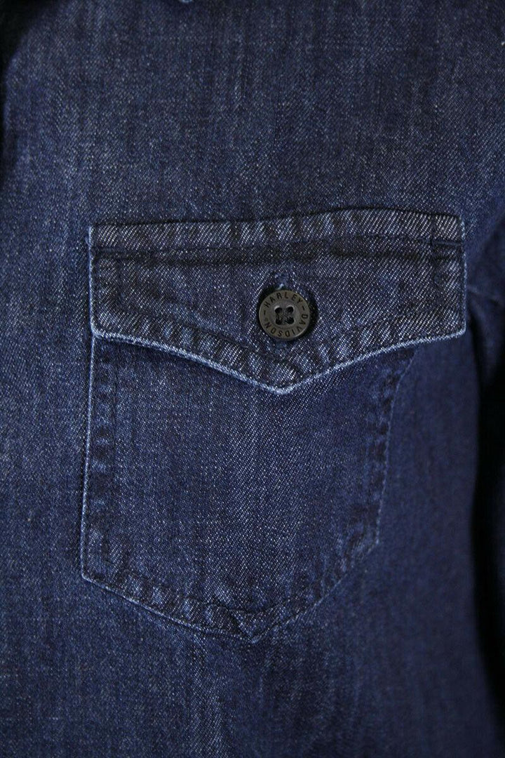 HD Branded Women's Navy Blue Denim L/S Woven Shirt (S03)