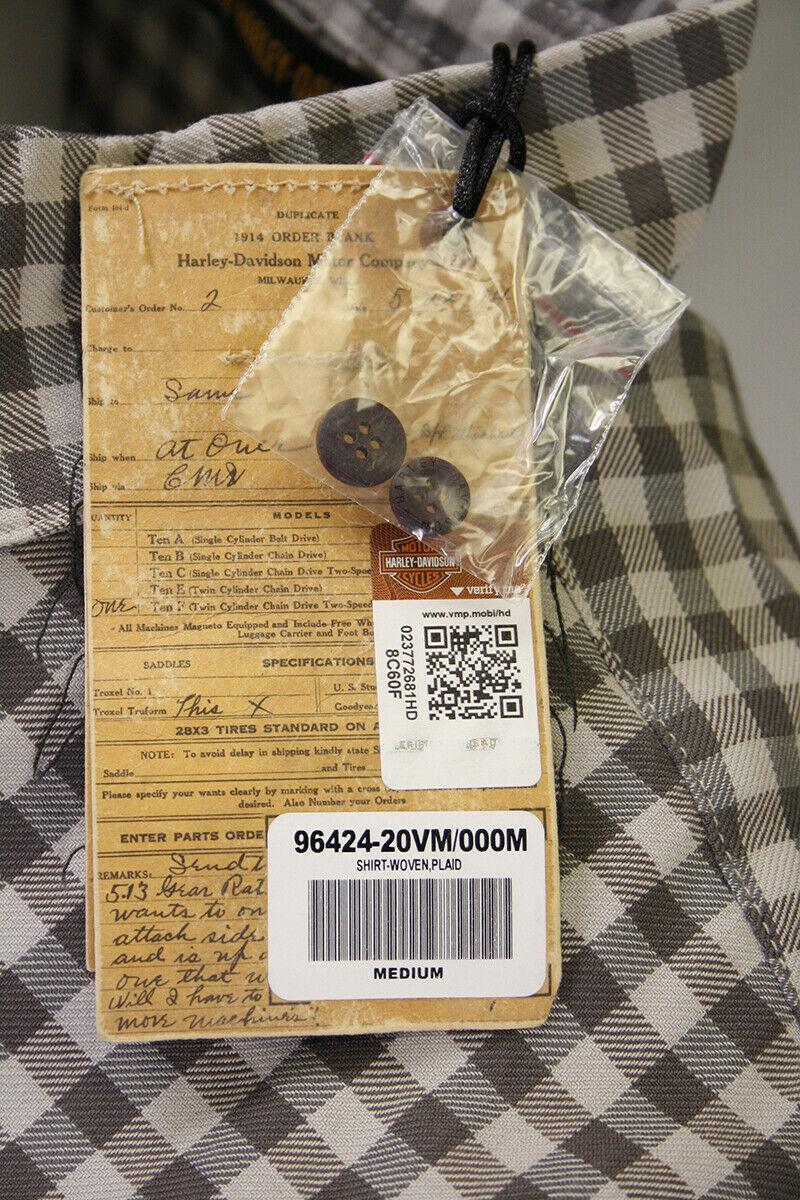 HD Branded Men's Grey Brown Plaid S/S Woven Shirt