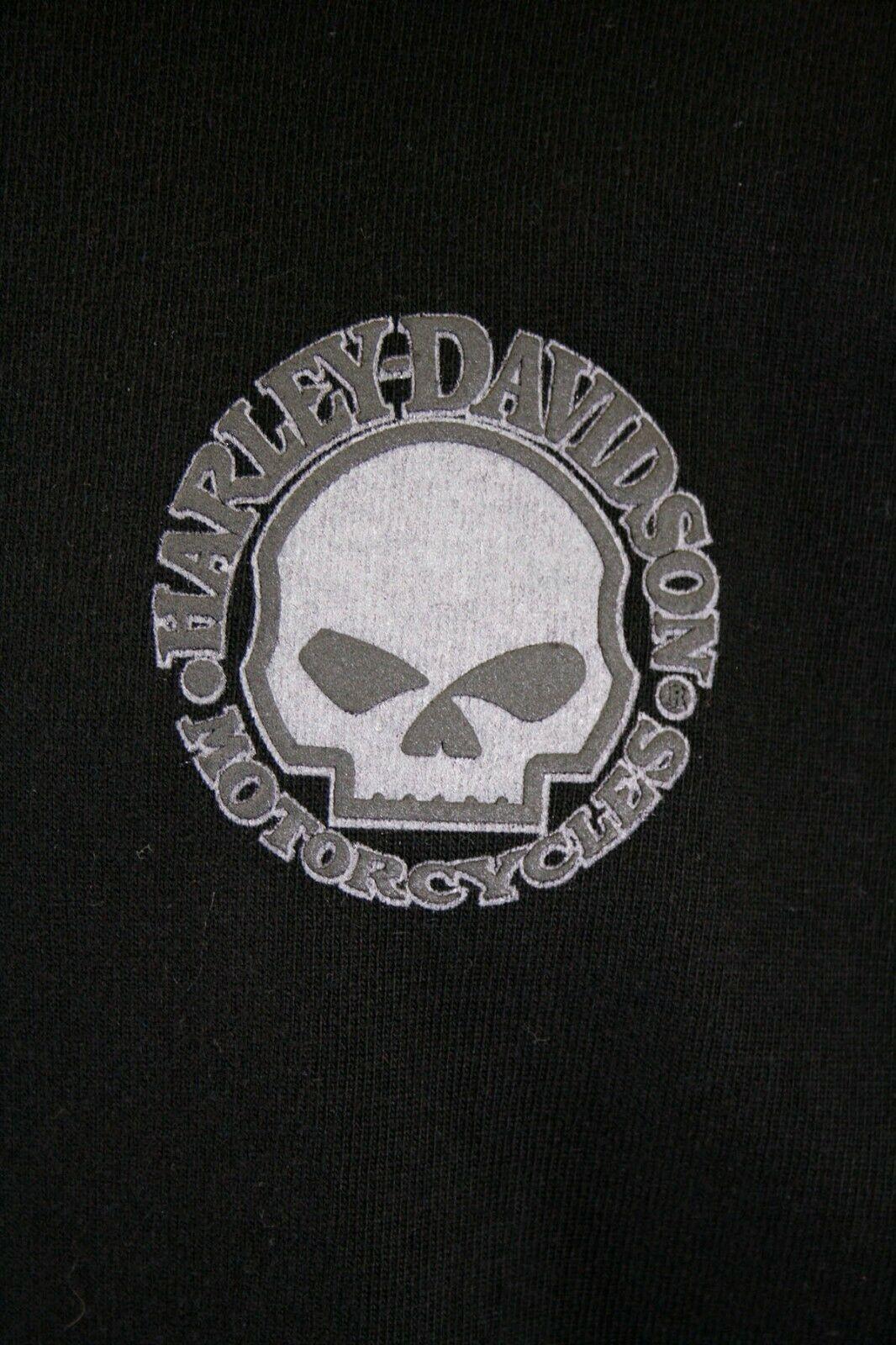 HD Branded Men's Black Grey Skull V-Neck L/S Sweater