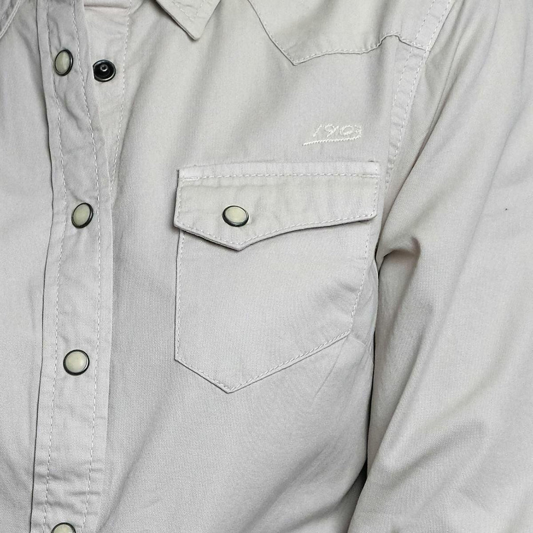 HD Branded Women's Beige 1903 L/S Woven Shirt (S17)