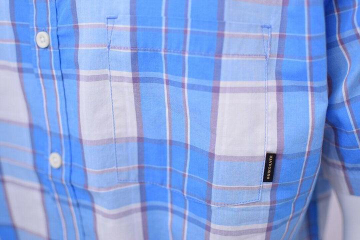 Quik Silver Men's Locked Down Plaid S/S Woven Shirt