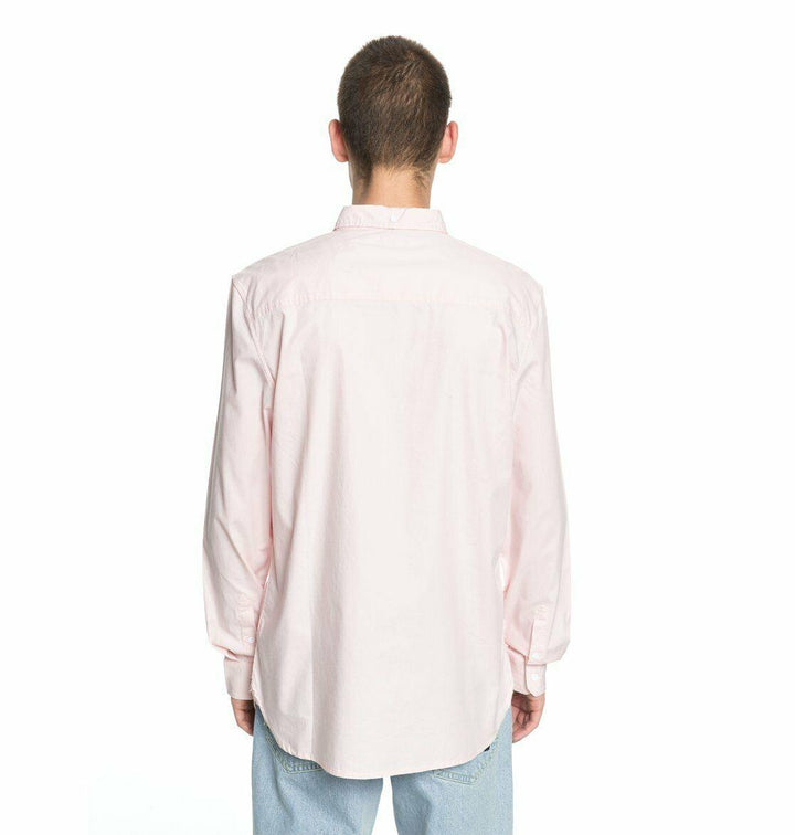 DC Shoes Men's Classic Oxford Light Pink L/S Woven Shirt