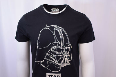 Star Wars Men's Darth Vader Sketch Black S/S T-Shirt