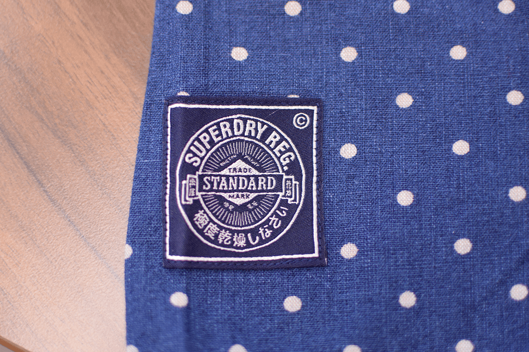 Superdry Men's Indigo Riveter Polka Dot S/S Woven