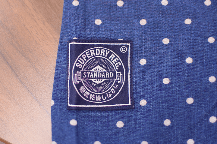 Superdry Men's Indigo Riveter Polka Dot S/S Woven