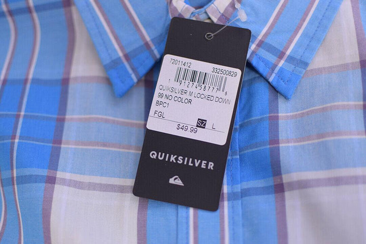 Quik Silver Men's Locked Down Plaid S/S Woven Shirt