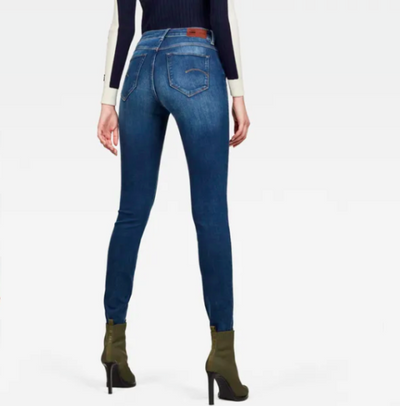 G-STAR RAW Women's Dark Aged Shape Zip High Super Skinny Jeans (D12371)